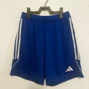 adidas Men’s Blue Athletic Shorts with White Stripe